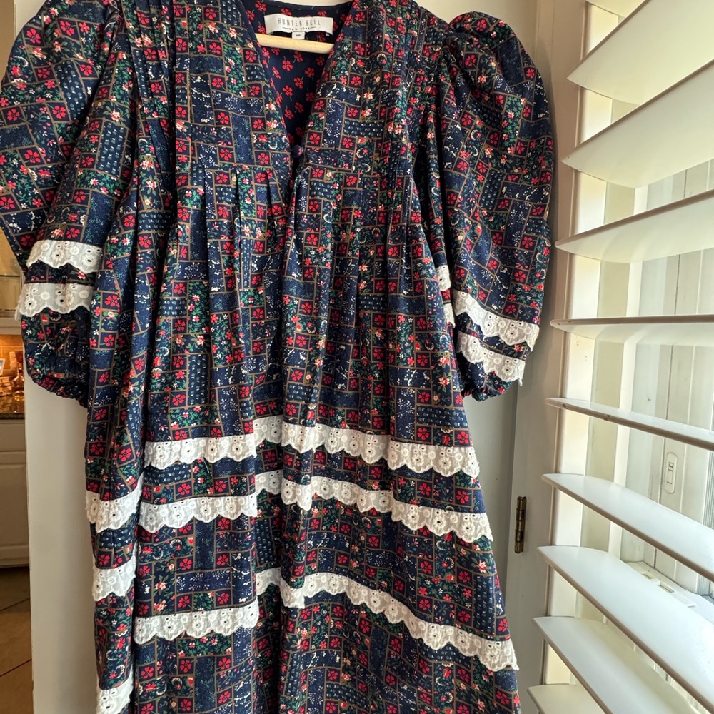 HUNTER BELL Jenkins Dress in Vintage Patchwork - Like New (XS) - Picture 10 of 15